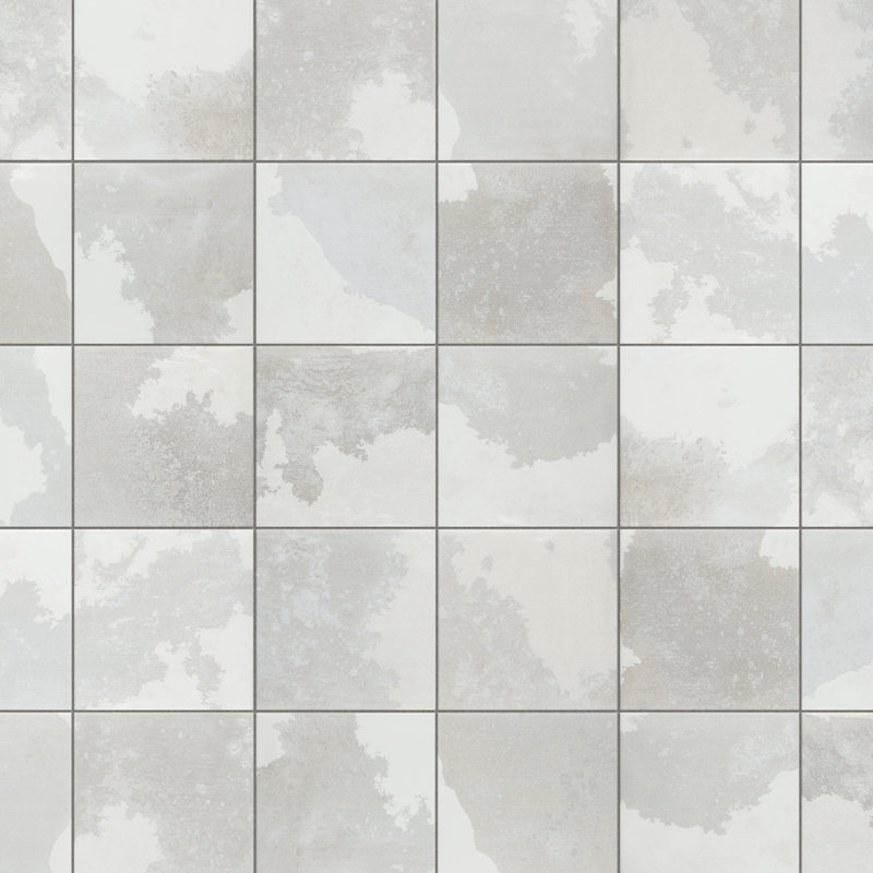 Kings Luxe Tradition 8" x 16" Porcelain Vintage Wall Tile, Silver