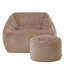 Natalia Corduroy Armchair Bean Bag and Round Footstool-125475877