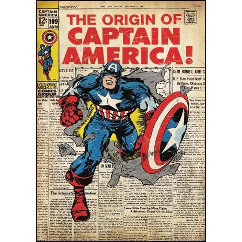 Captain America Comic Book Wall Sticker