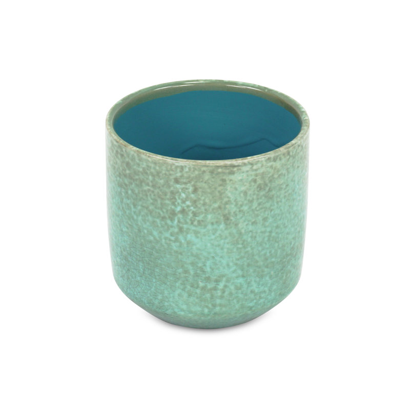 Pot à fleurs en céramique Sia, H 5,5 po x l 5,5 po x P 5,5 po, Vert