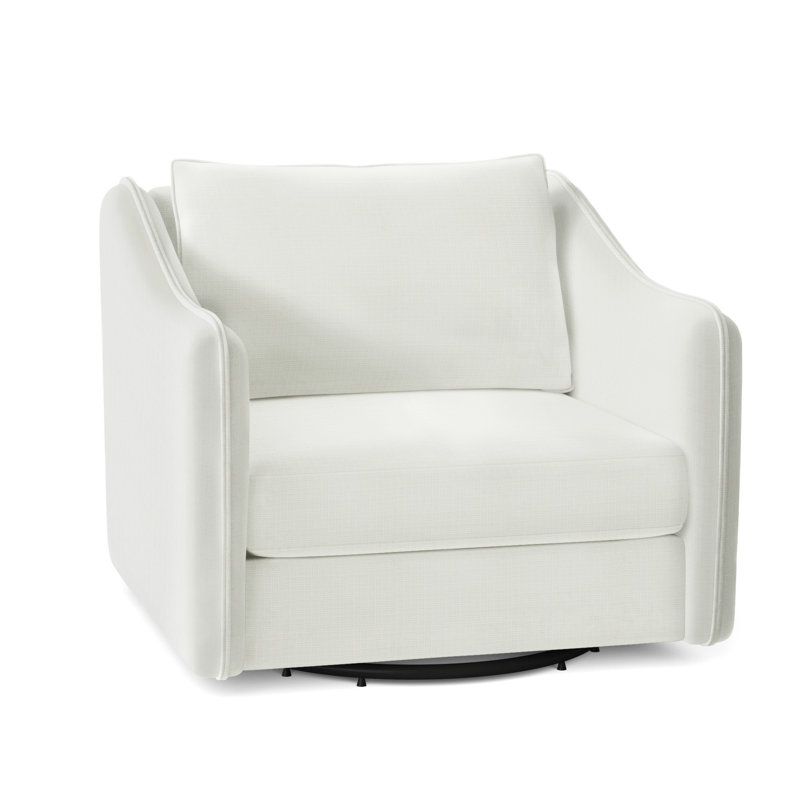 Monterey Swivel Patio Chair with Cushions, Cream Linen 6025-002