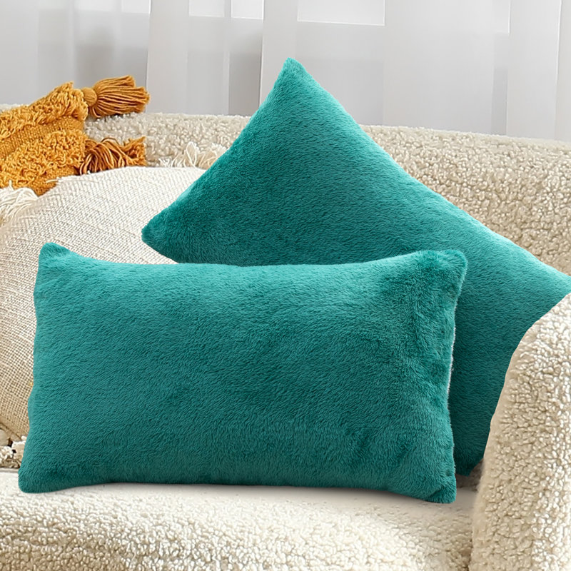 Coussin décoratif, H 12 po x l 20 po, Vert