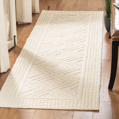 Tapis géométrique en laine / coton tissé à la main Connellsville