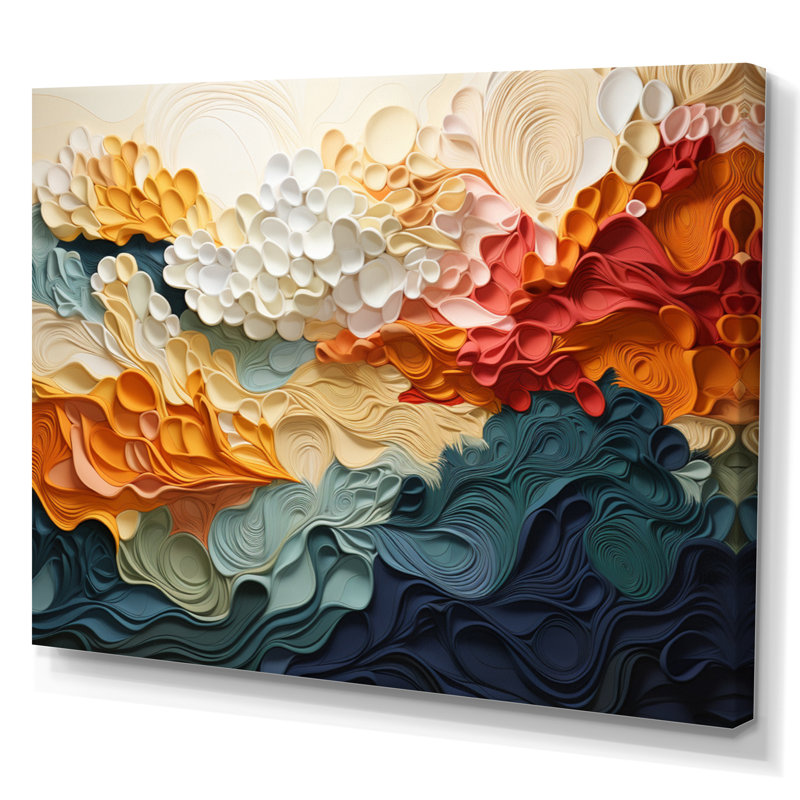 Biomorphism Organic Forms VI - Biomorphism, art mural, H 16 po x l 32 po, Toile tendue, Sans cadre