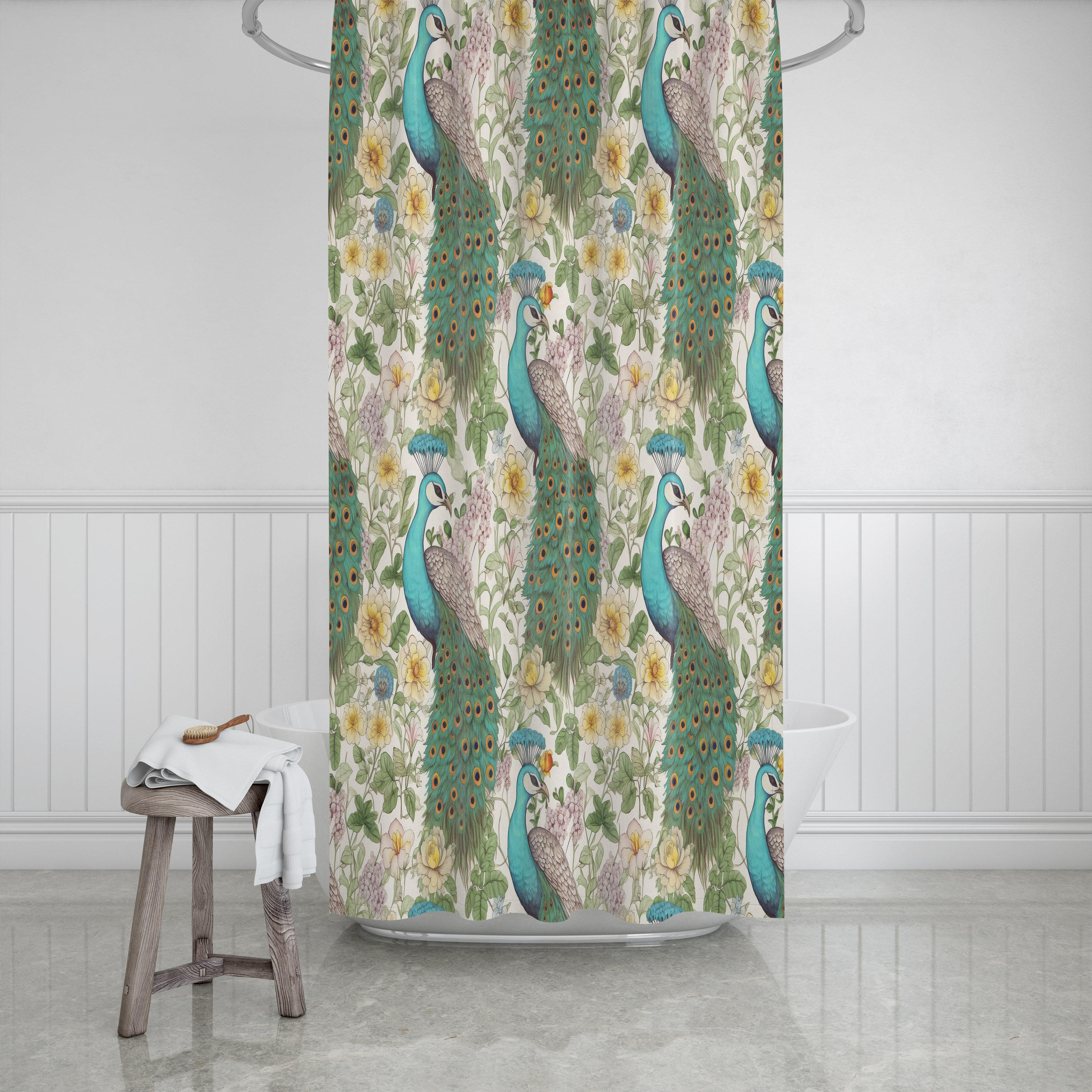 Aasir Floral Shower Curtain East Urban Home Size: 72 H x 70 W