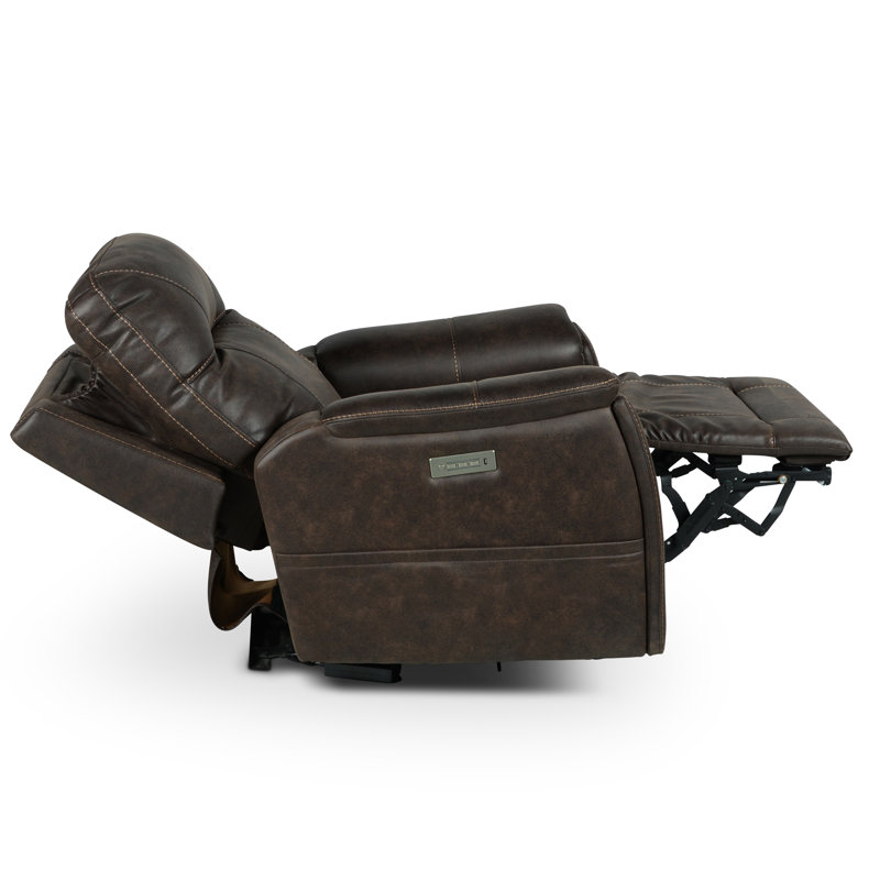 Aveneil Upholstered Power Recliner, Dark Brown