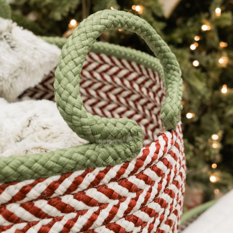 Panier de Noël Kringle, Couronne verte, H 12 po x l 14 po x P 14 po