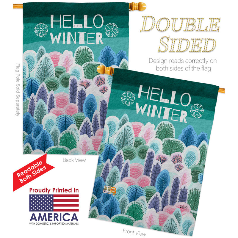 Double Sided 40'' H x 28'' W Polyester House Flag