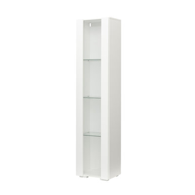 Side Cabinet with Aluminum LED Strip Light – Modern Storage Cabinet with Large Space for Living Room by Ivy Bronx