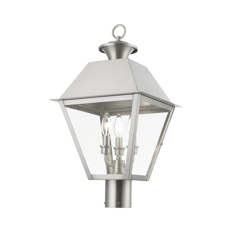 Florinel Lantern Head, Brushed Nickel, 22" H x 12" W x 12" D