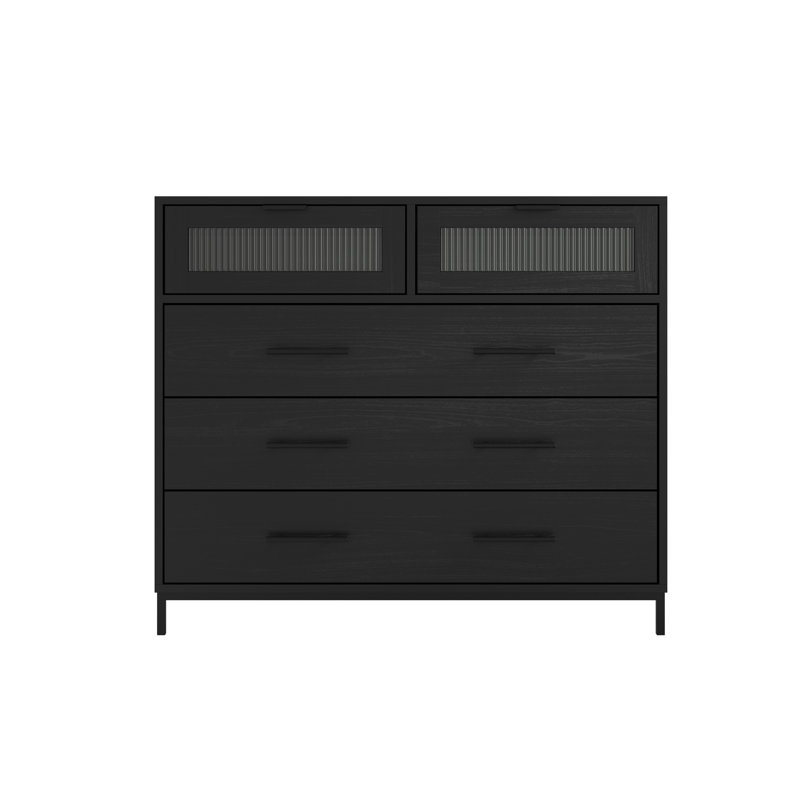 EDISON MATTE BLACK / REEDED CHEST