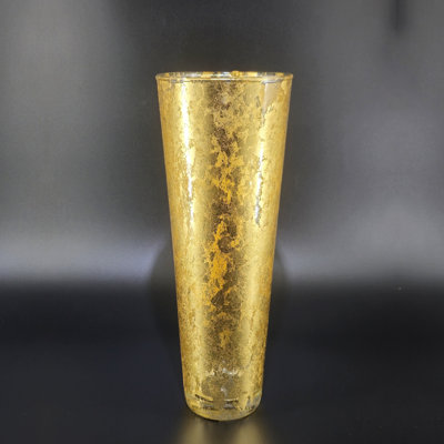 Thassos Gilded Glass Taper Vase