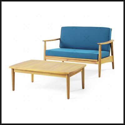 Ensemble de causeuse et de table basse d'extérieur pour l'été