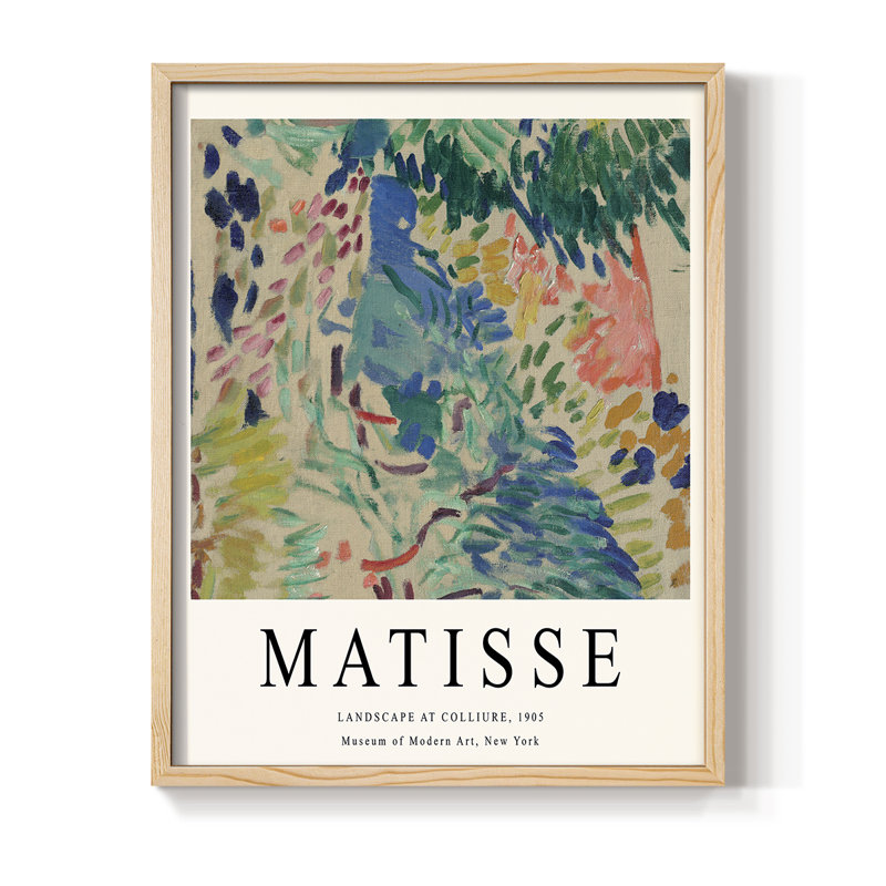 Matisse CDXC III, reproduction d'art encadrée - bois massif, H 30 po x l 24 po, Naturel