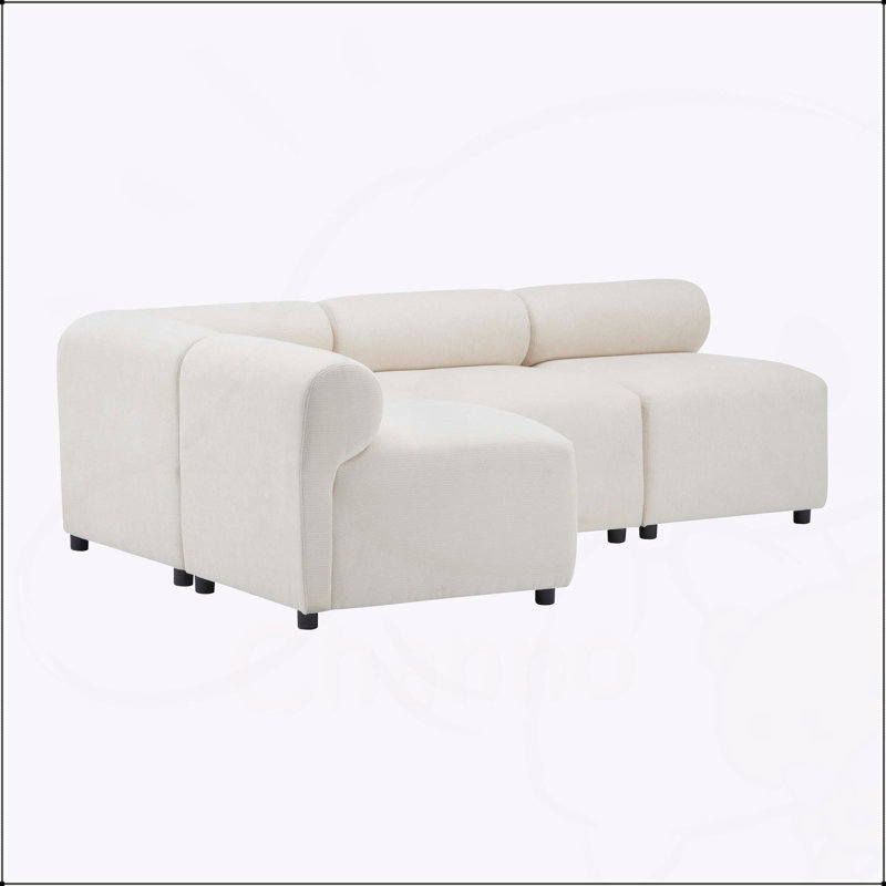Canapé modulaire en L de 83 po Evelyn, 3, H 27 po x l 83 po x P 57 po