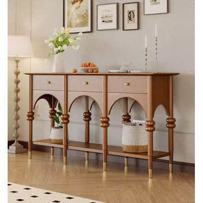 Rectangular Solid Wood Console Table