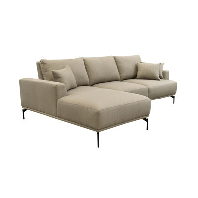 Ines 2-Piece Upholstered Adjustable Back Sectional -  Orren Ellis, 5BCC03CB683D4D17BBDB6D4AFD5A9DFE