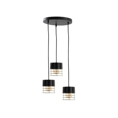 Persea 3 - Light Black Cylinder Pendant