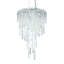 Chantant 4 Light 14in x 23in Pendant in Polished Stainless Steel with Clear Radiance Crystals
