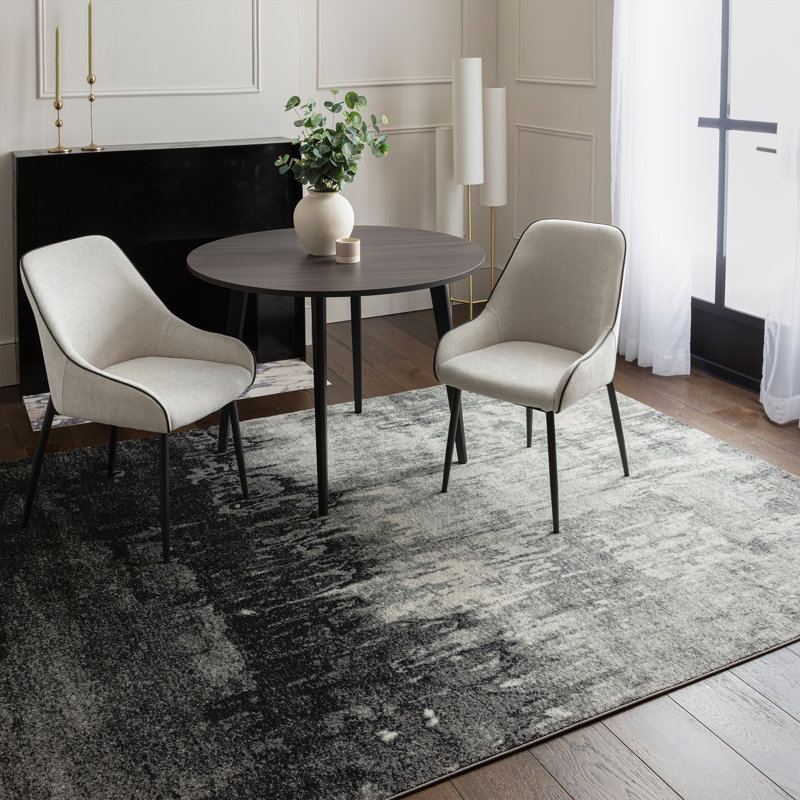 Abernathy Distress Grey Rug, Rectangle 120 x 170cm