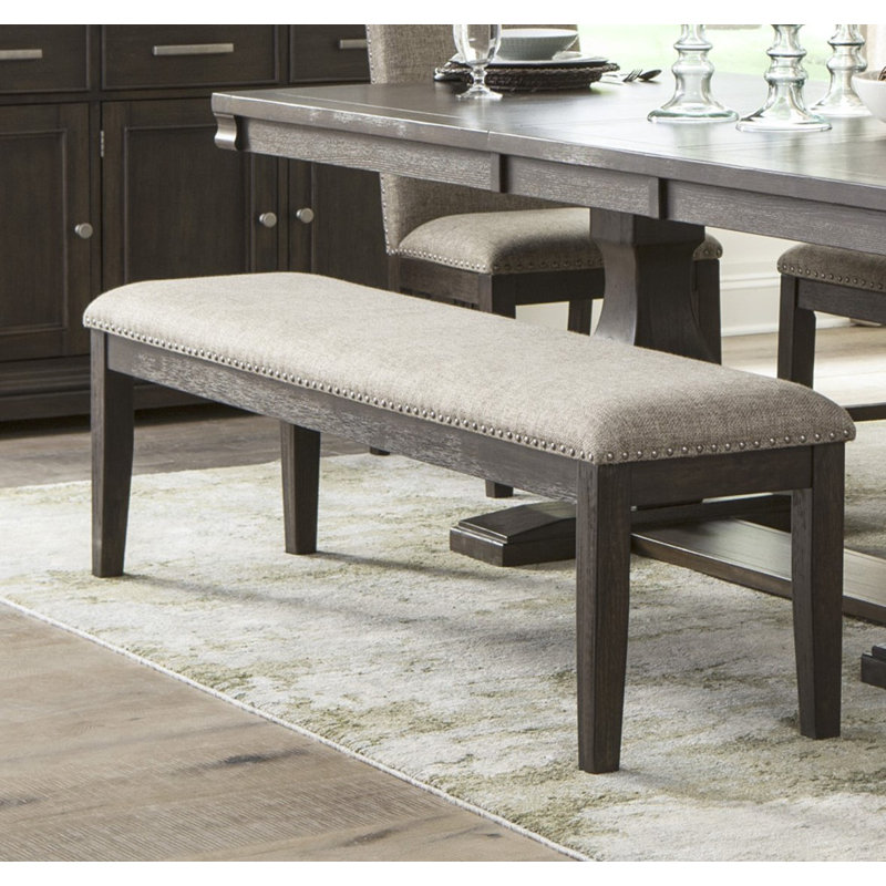 Banc de salle à manger rembourré Traditional Idée de cadeau, Gris, Brun