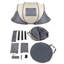Tente de camping pop-up beige 3-4 personnes, tente de dôme automatique instantanée avec poteaux en fibre de verre et sac de transport, abri familial extérieur-133408383