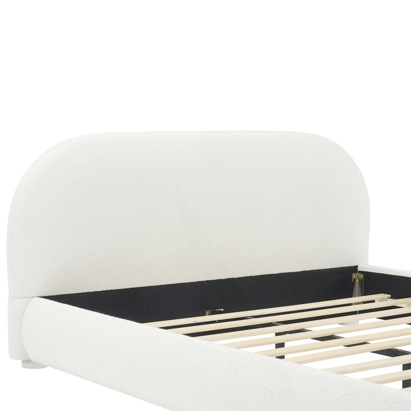 Cadre de lit ergonomique à tête de lit courbée avec haute capacité de charge