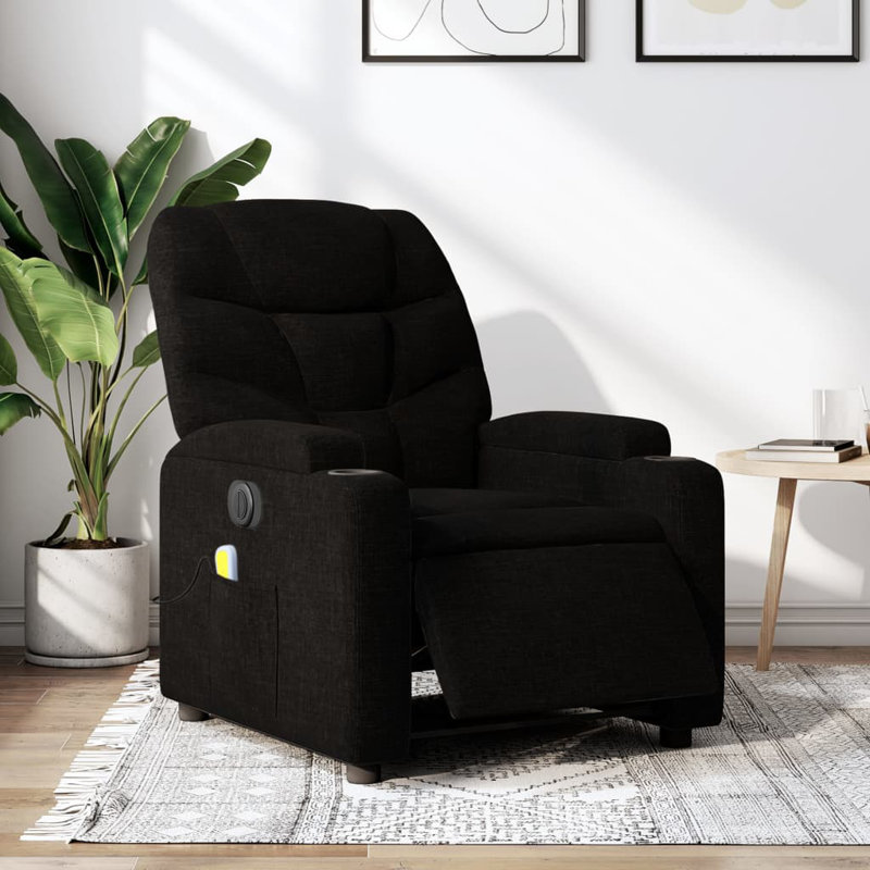 Fauteuil de massage, Poussoir électrique, Polyester gris