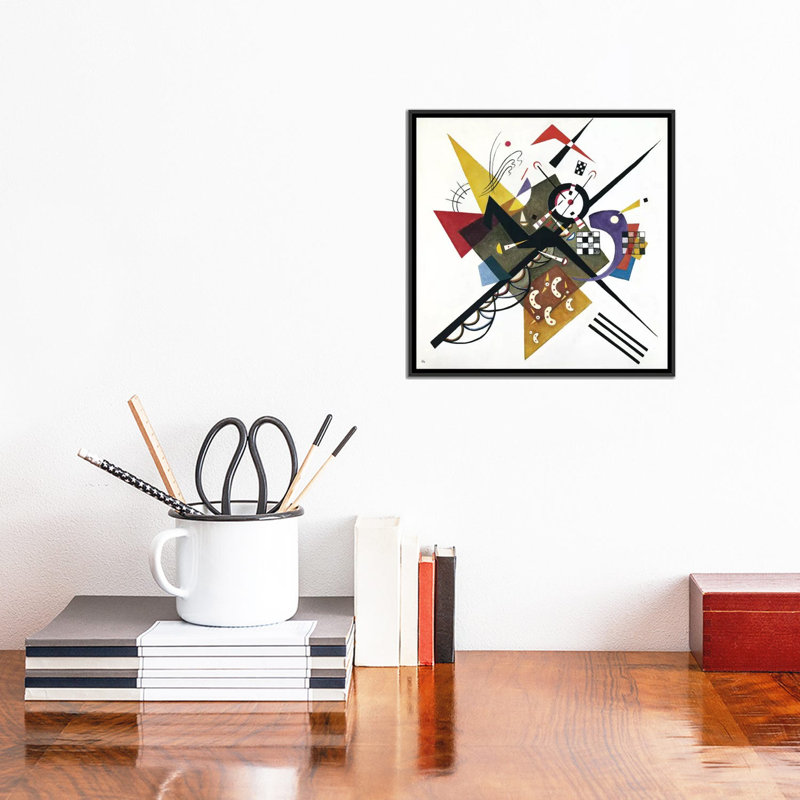 On White II, 1923 by Wassily Kandinsky - Painting, No Mat, Black Framed, 12" H x 12" W x 1.5" D