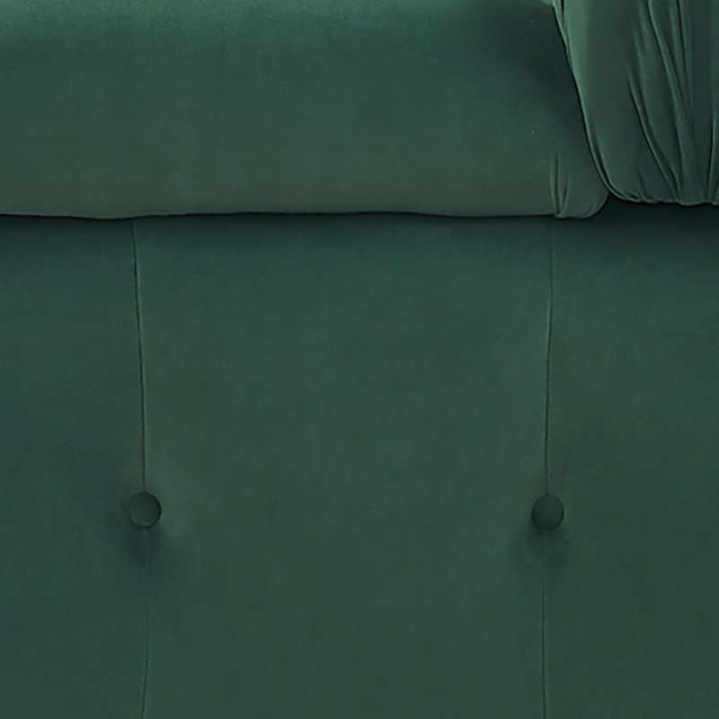 Canapé modulaire 4 pièces Tavonda, Velours vert foncé
