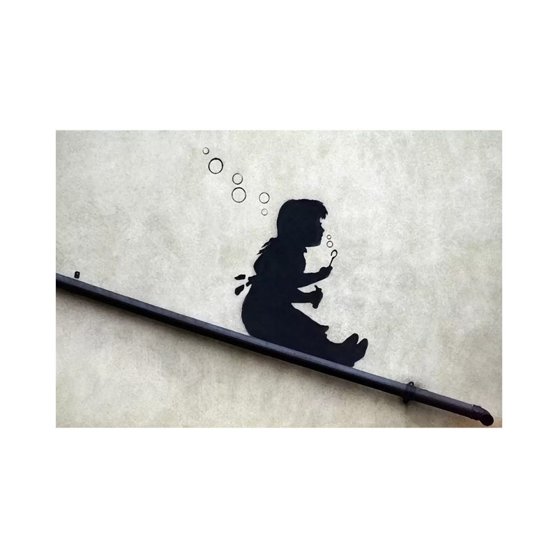 Bubble Girl - Wrapped Canvas Painting, 66.04 cm H x 45.72 cm W x 1.91 cm D