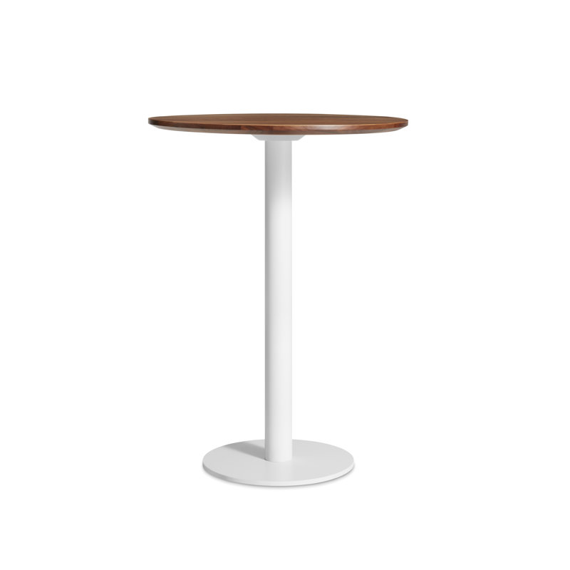 Table de salle à manger Easy Easy, Noyer, Blanc mat, H 40 po x l 30 po x L 30 po
