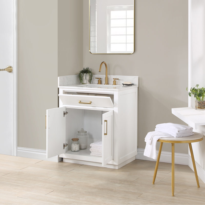 Ensemble de meuble-lavabo simple 30 po Gavino, Blanc