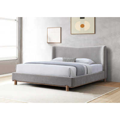 Grand lit en chenille gris Melbourne