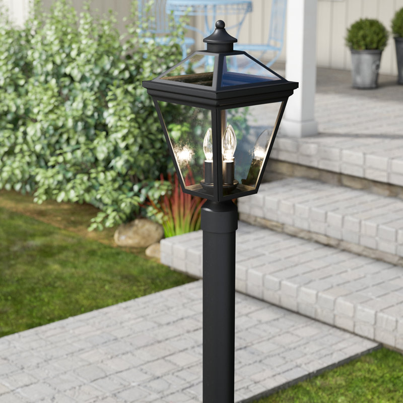 Manwe 1 -Light 17.5" H Hardwired Lantern Head in Black, Black