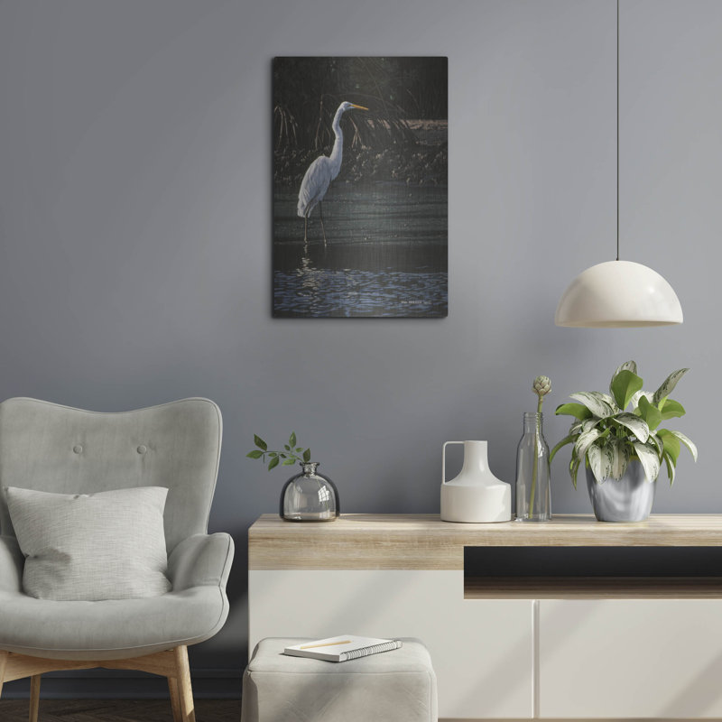 "Grande aigrette" par Ron Parker, H 24 po x l 16 po