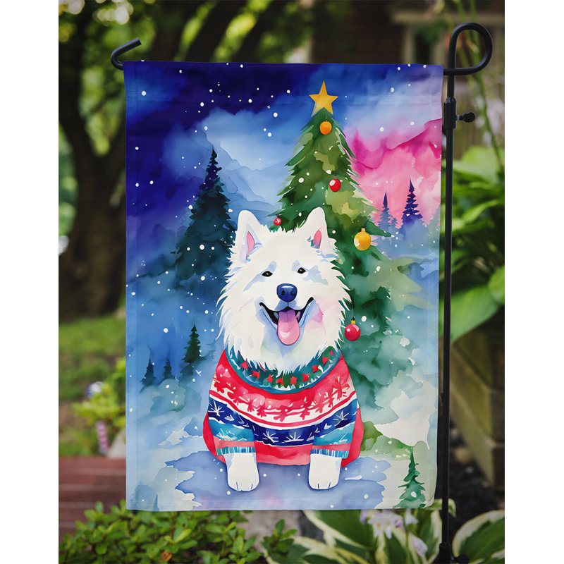 Polyester double face Noël, H 15,5 po x l 11,25 po