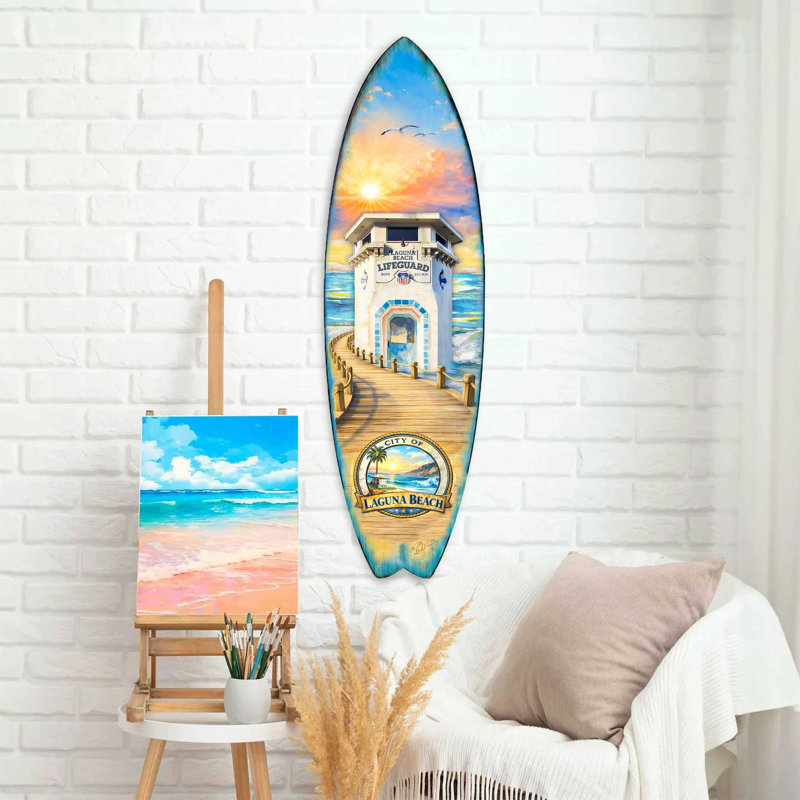 Planche de surf de plage Laguna, H 24 po x l 7 po