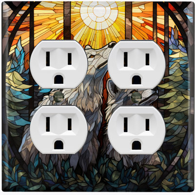 Nature Themed 2 - Gang Duplex Outlet Standard Wall Plate
