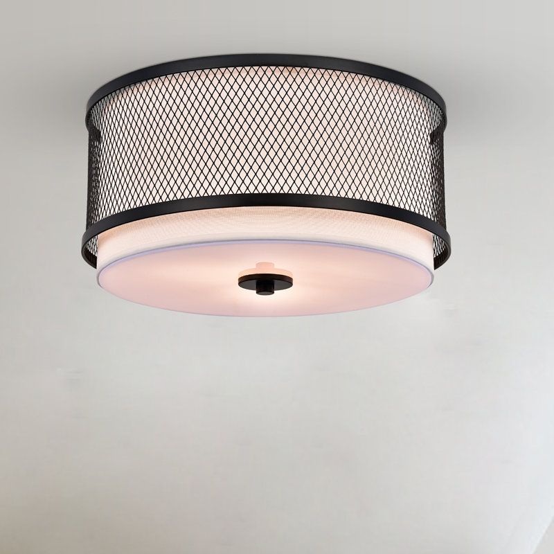 DiPippo Fabric Flush Mount, Black