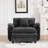 Grid 47'' W Oversized Accent Chair, Deep Seat Chenille Cloud Sofa Chair With Ottoman-1635101146