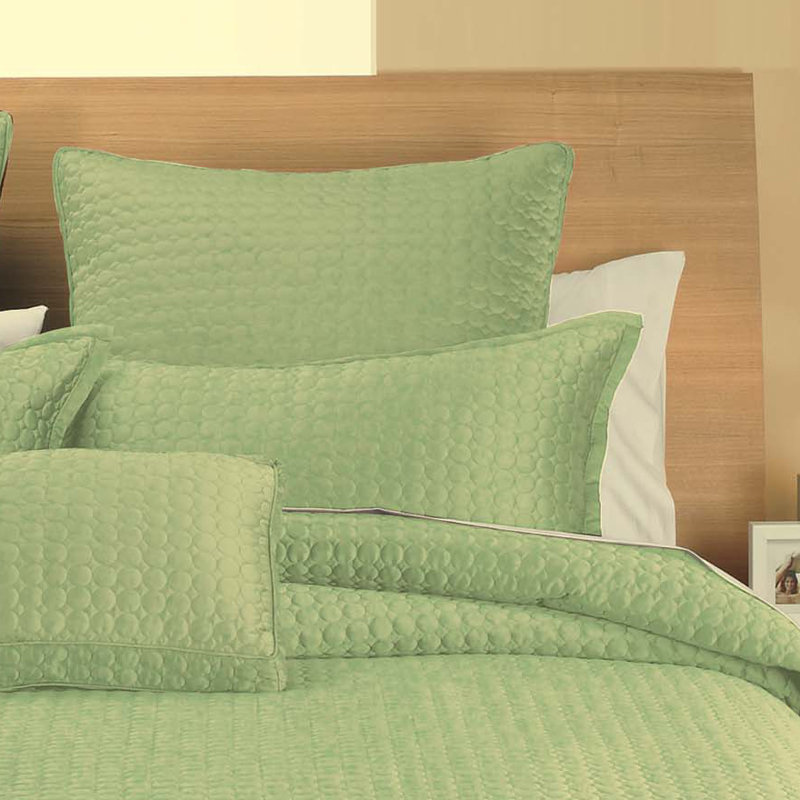Classic Outdoor Pillow Cover, Green Circle, Euro