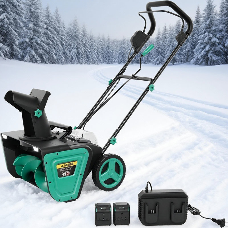 Electric Snow Blower Cordless, 23FT Throwing Distance, Dual LED Lights