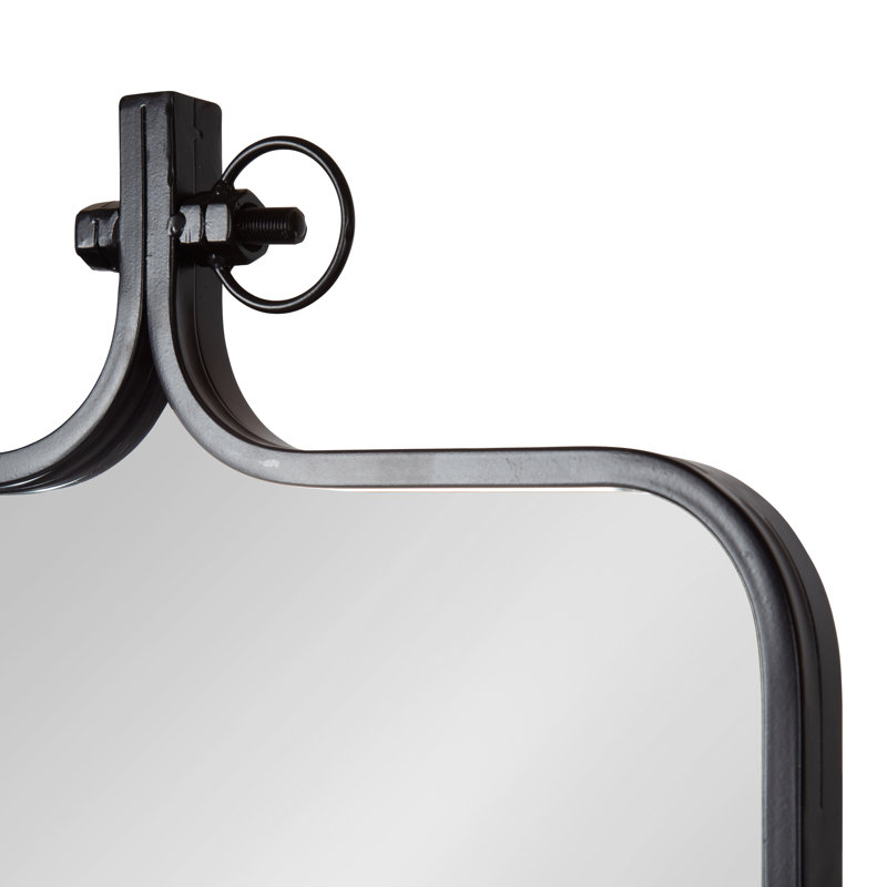 Miroir d'appoint Ristaino, Noir, 35 po x 20 po