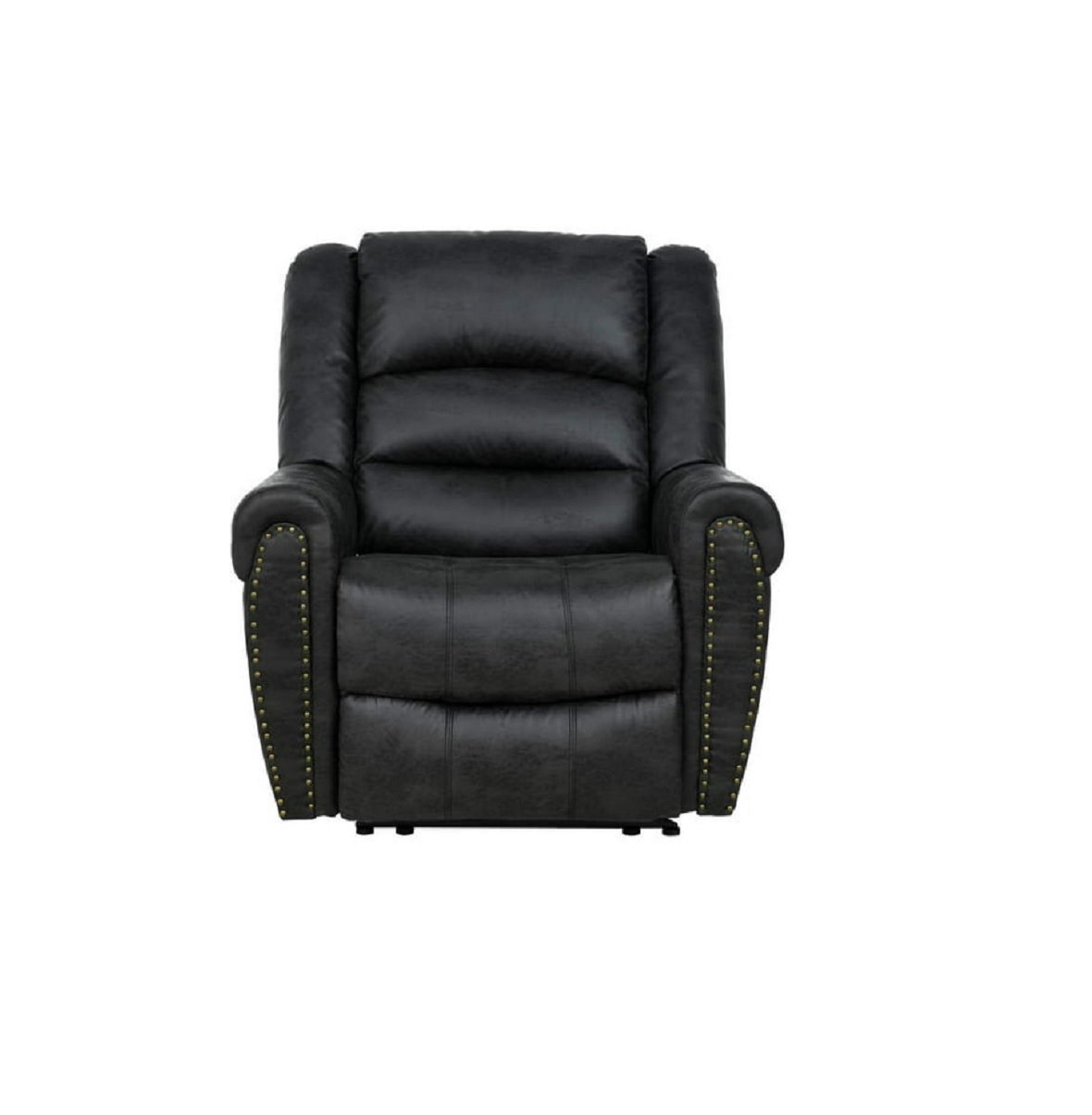 40.5 Wide Contemporary Microsuede Very Comfortable Power Reclining Heated Massage Chair Latitude Run Fabric: Dark Gray Microfiber/Microsuede