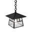 8" Square Stillwater Double Bar Mission Pendant