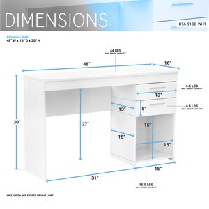 Zipcode Design™ Eltingville Writing Desk & Reviews | Wayfair