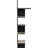 Rossi Wall Mounted Shelves, 5-tier Rectangle, French Oak Gray/black