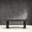 Table de salle à manger ovale avec double piédestal robuste-1726098023