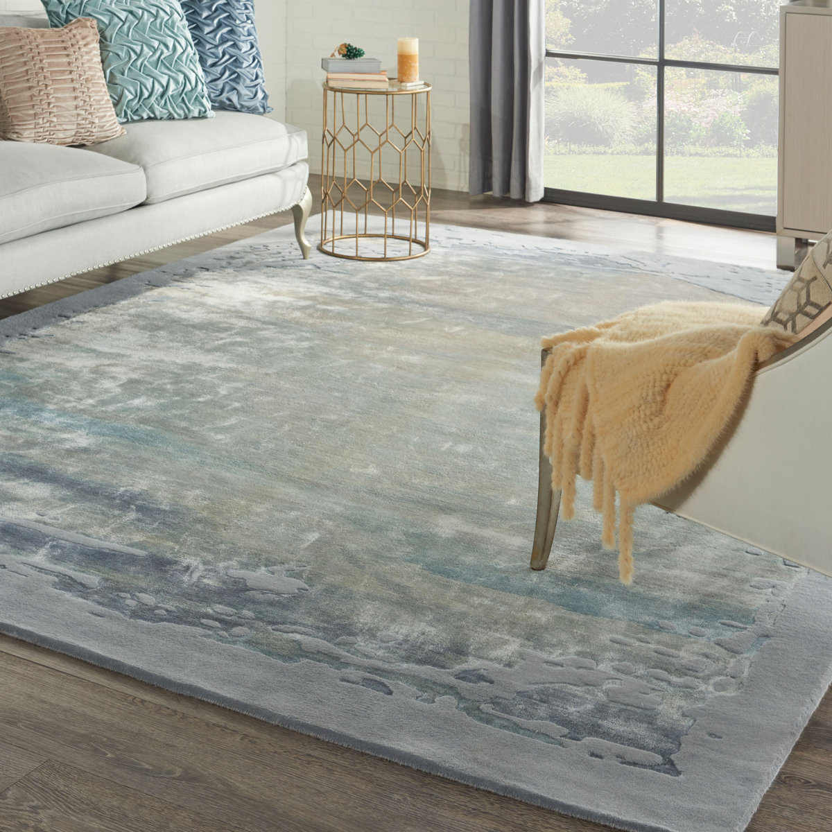 Blue Prisma Rug Longweave Prismatic Tufted Grey/Blue Rug | Wayfair.co.uk